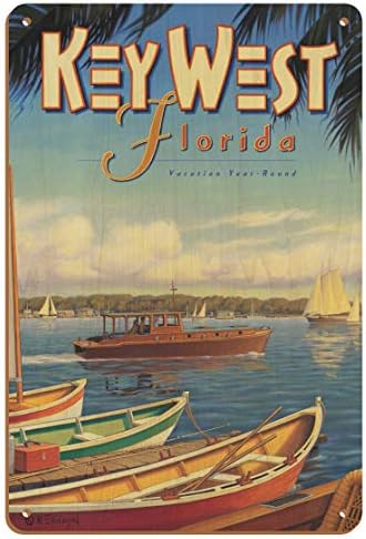 Pacifica-Sziget Művészet, Key West, Florida Vacation Évben - Ernest Hemingway Yacht Pilar - Vintage Travel Plakát által