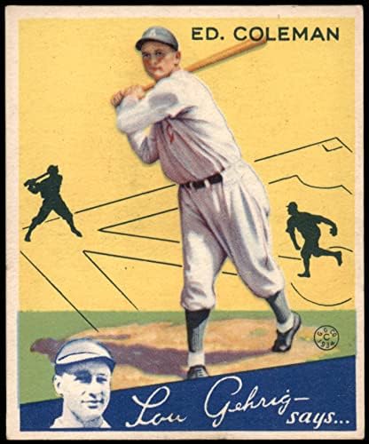 1934 Goudey 28 Ed Coleman Philadelphia Atlétika (Baseball Kártya) PSA a PSA 5.00 Atlétika