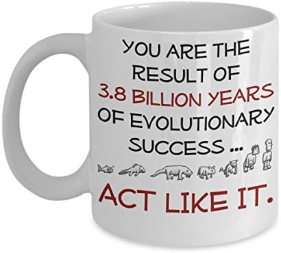 Biológia | Evolúció Bögre - 3,8 Milliárd Évvel - Vicces Biológia Ajándékok | Biológia Tanár Ajándékok | Evolúció Ajándékok
