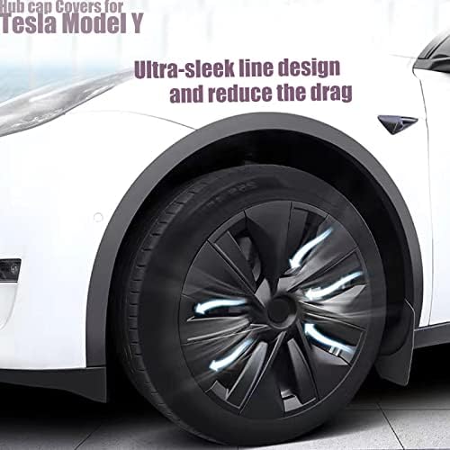 LydeLog Hub Kap Kiterjed a Tesla Model Y, 19 Hüvelykes ABS Hub Sapkák nagy teljesítményű Autó Tartozékok Hub Védő Takaró,