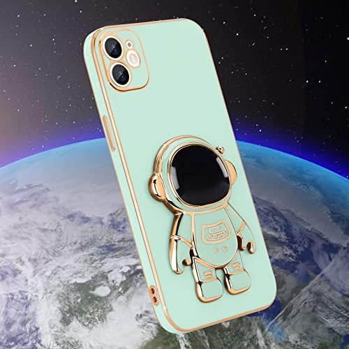 Pepmune Kompatibilis az iPhone 12 Esetben Aranyos 3D-s Űrhajós Stand Design Fényképezőgép Védelem Ütésálló Puha hátlap