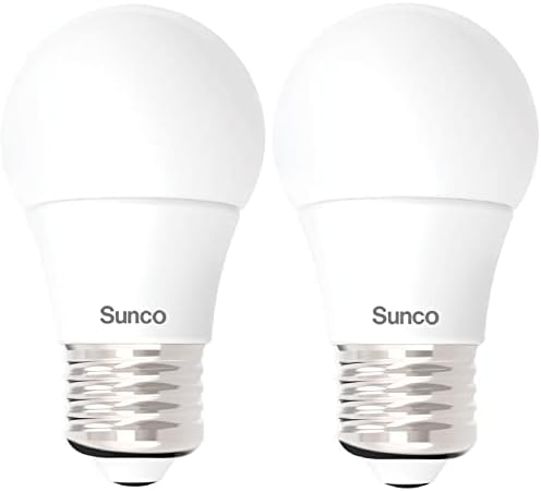 Sunco A15 LED Izzó Szabályozható Hűtő Készülék Izzók, 8W Egyenértékű 60W 4000K hideg Fehér, 800 LM, E26 Közepes Bázis,