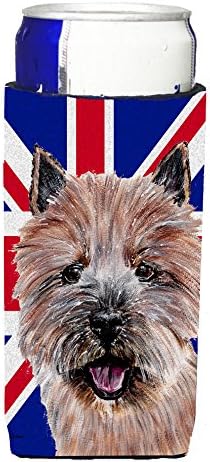 Caroline Kincsek SC9877MUK Norwich Terrier angol Union Jack Brit Zászló Ultra Ölelkezős a Vékony doboz, Lehet Hűvösebb