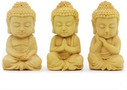 Kézzel készített Gyönyörű, Fából készült Indiai Vallási Buddha Szobrot a Szobor Szobor Gyűjtemény, Tökéletes Feng Shui