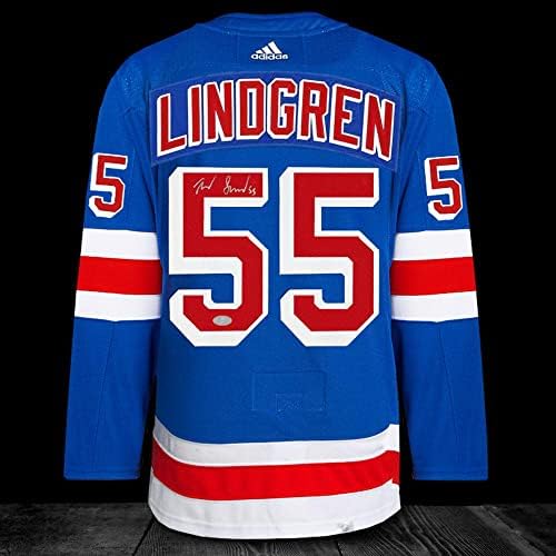 Ryan Lindgren New York Rangers Adidas Pro Dedikált Jersey - Dedikált NHL-Mezek
