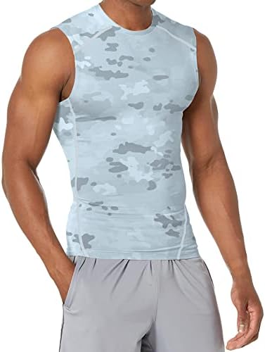 Holure Férfi 5 Csomag Tömörítés Tartály Tetejét Sportos izompóló Fitness, Testépítés, Ujjatlan T-Shirt
