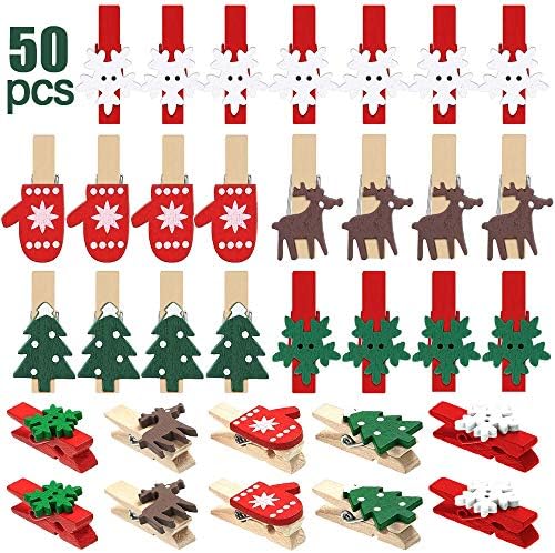 Mini Ruhát, Csapok, Karácsonyi Fából készült Fotó Klip Mini Csipeszek 50 Pack Kis Ruhát Pin Apró Fa Klip a Kézműves,
