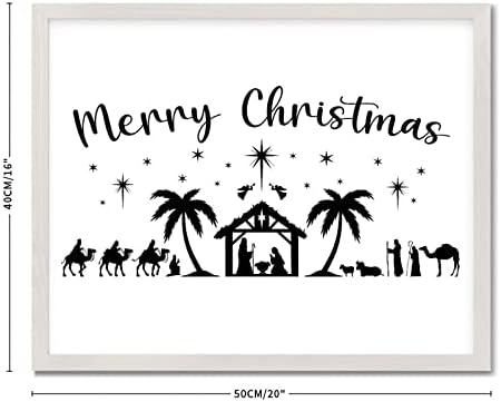 Ország Stílus Keretes Fa Alá Betlehem Boldog Karácsonyt Lógni Fehér Keret Fából készült Emléktábla az Új Évben Karácsony