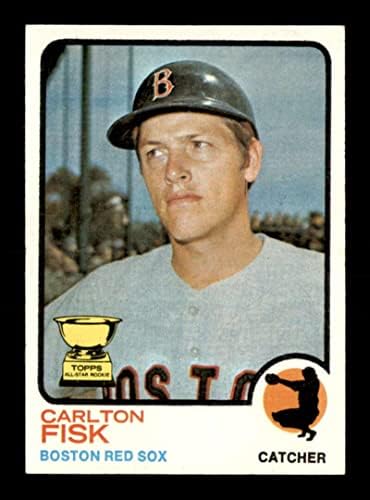 193 Carlton Fisk HOF - 1973 Topps Baseball Kártyák (Csillag) Osztályozott NM - Baseball Asztalon Kezdő Lapot