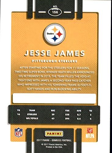 2017 Donruss 156 Jesse James Pittsburgh Steelers Foci Kártya