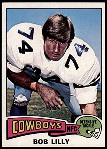 1975 Topps 175 Bob Lilly Dallas Cowboys (Foci Kártya) EX/MT Cowboyok kommunikációs szobában